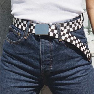 Brandy Melville Black and White Checkered Belt